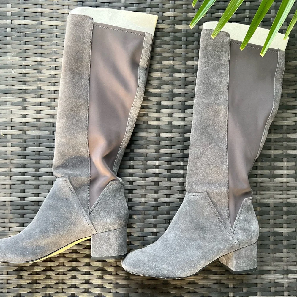 Gray Women's Knee-High Boots